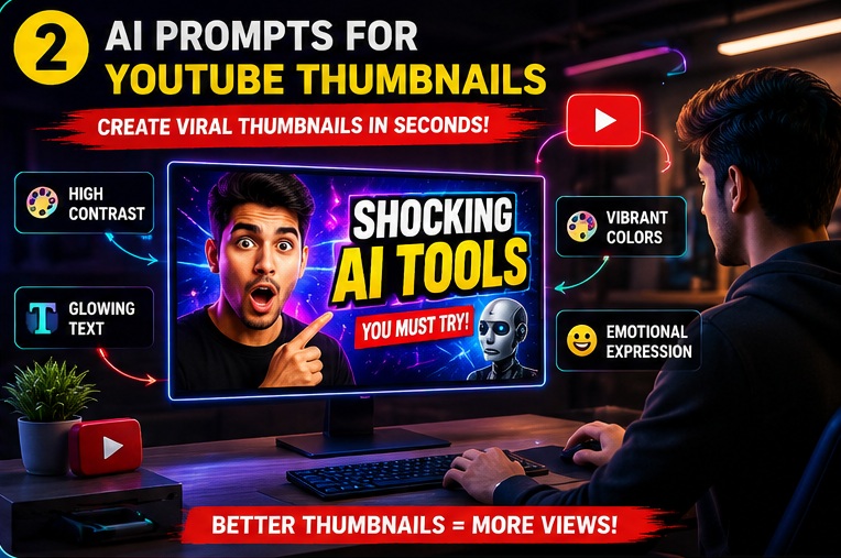Best AI prompts for YouTube thumbnail creation in 2026