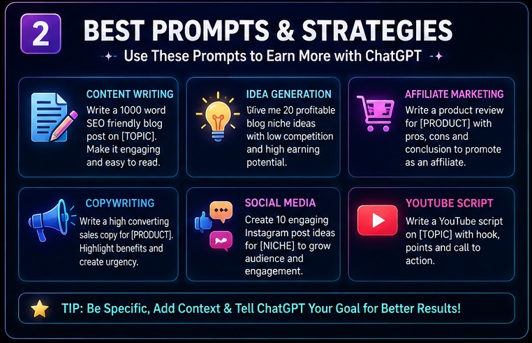 Best ChatGPT prompts and strategies for freelancing blogging affiliate marketing and content creation