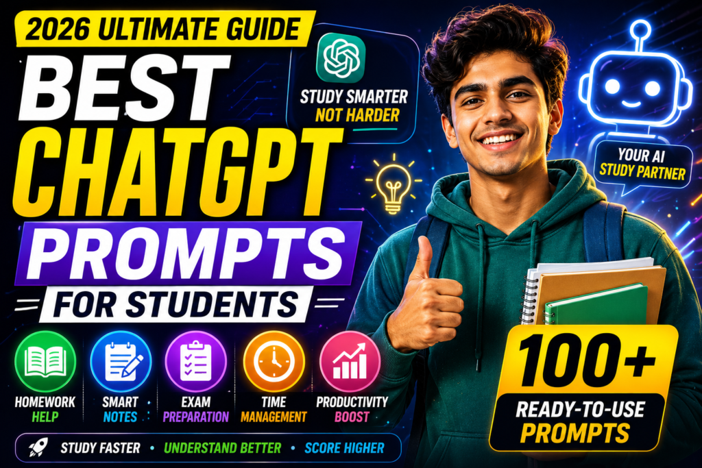 Best ChatGPT prompts for students for smart studying homework help and exam preparation