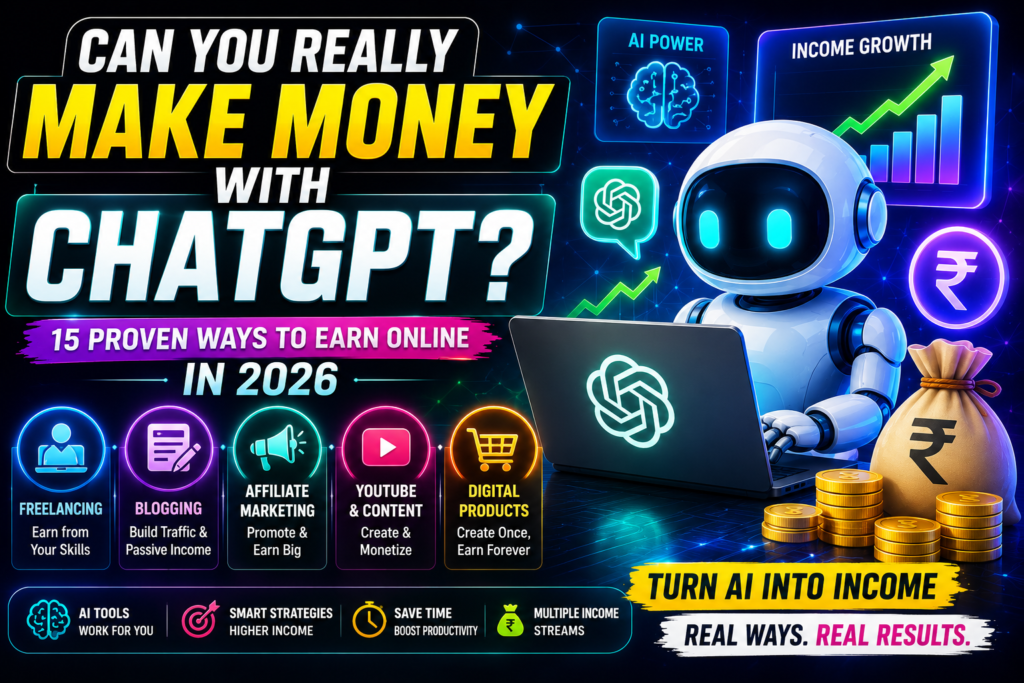 Can You Really Make Money With ChatGPT through freelancing blogging affiliate marketing YouTube and digital products in India