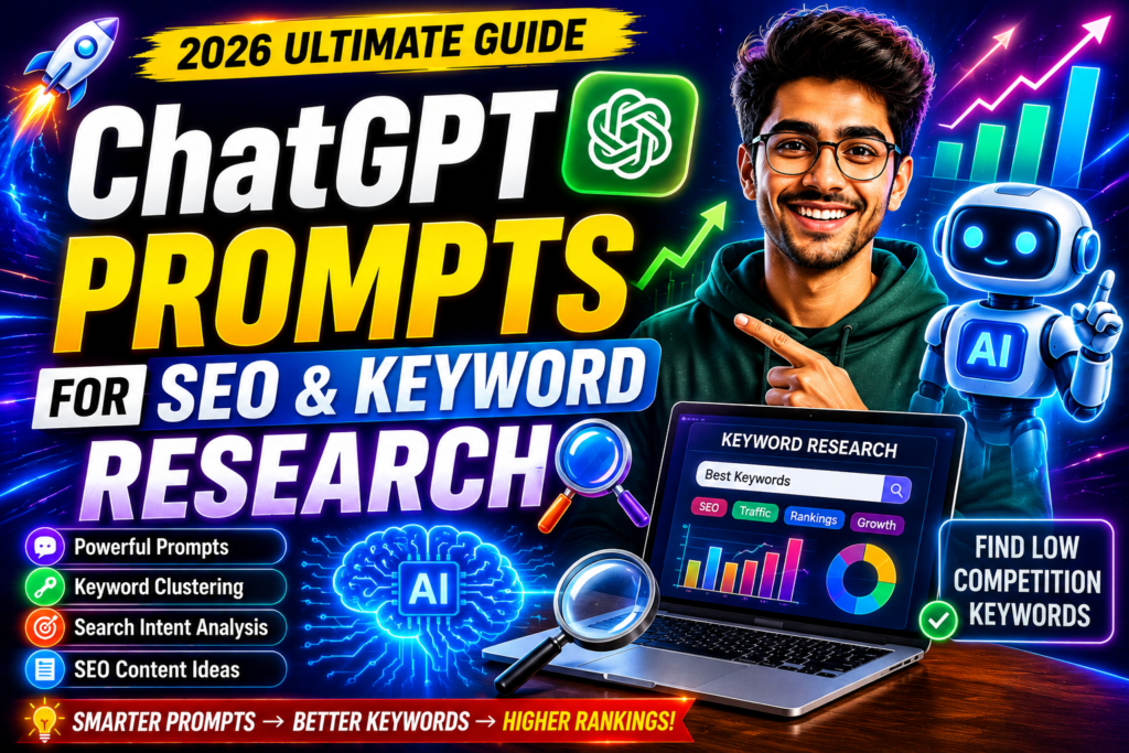 ChatGPT prompts for SEO & keyword research for low competition keywords and AI SEO optimization