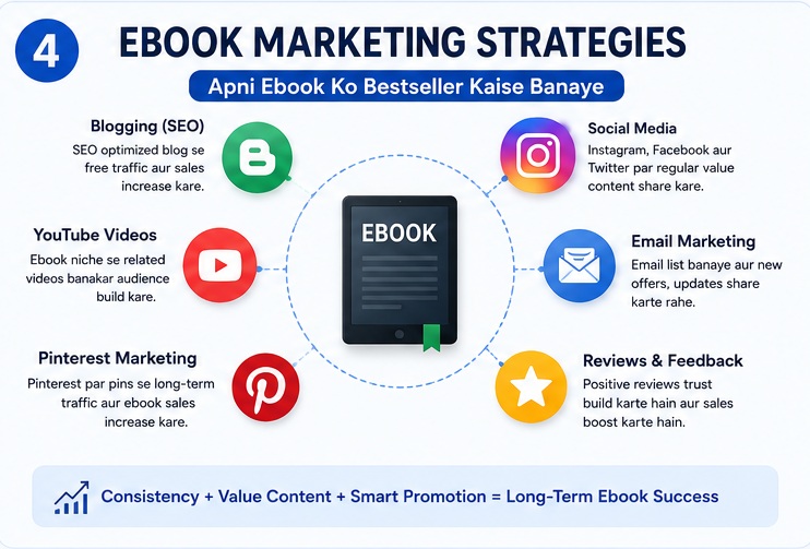 AI Ebook Writing marketing strategies using SEO Pinterest YouTube and Instagram