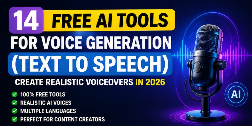 Free AI tools for voice generation text to speech with top tools list