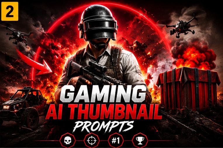 Gaming AI thumbnail prompts for YouTube creators