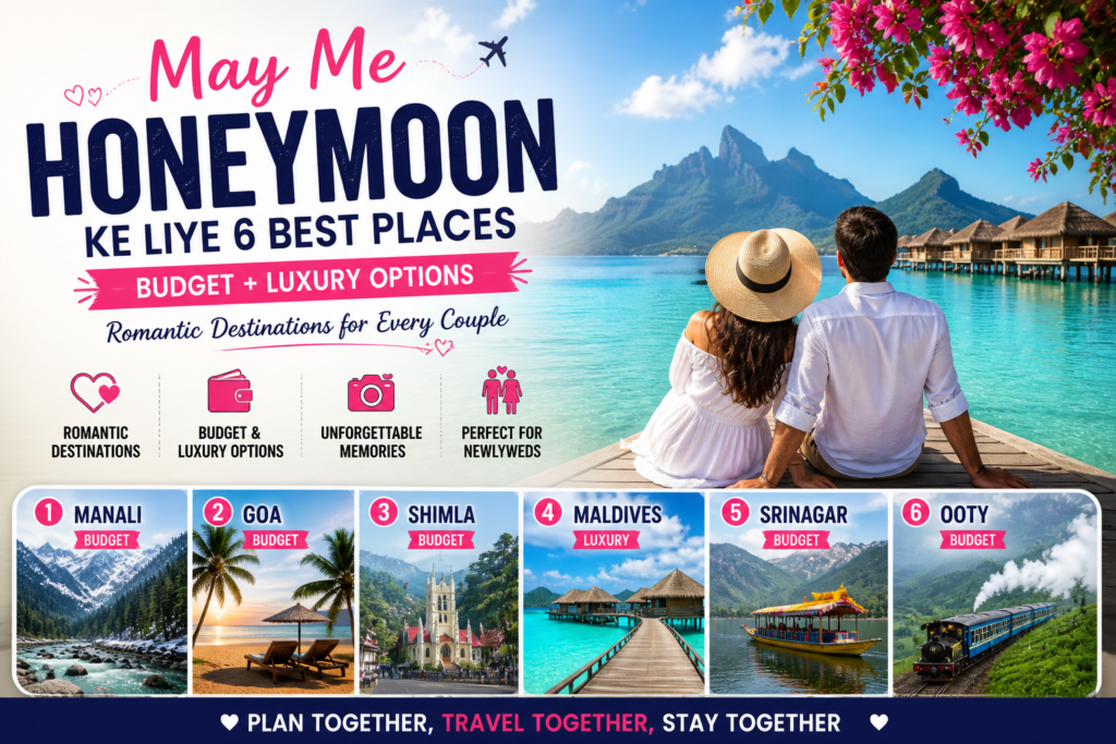 May Me Honeymoon Ke Liye Best Places romantic budget and luxury honeymoon destinations guide
