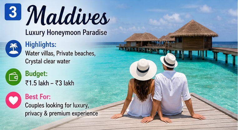 May Me Honeymoon Ke Liye Best Places Maldives luxury honeymoon