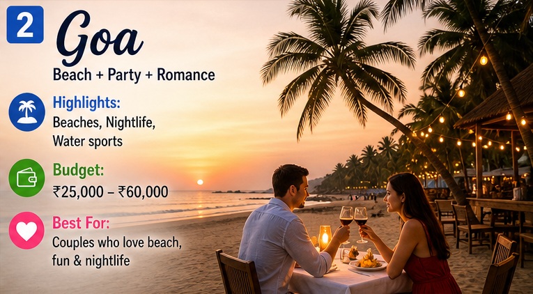 May Me Honeymoon Ke Liye Best Places Goa beach honeymoon