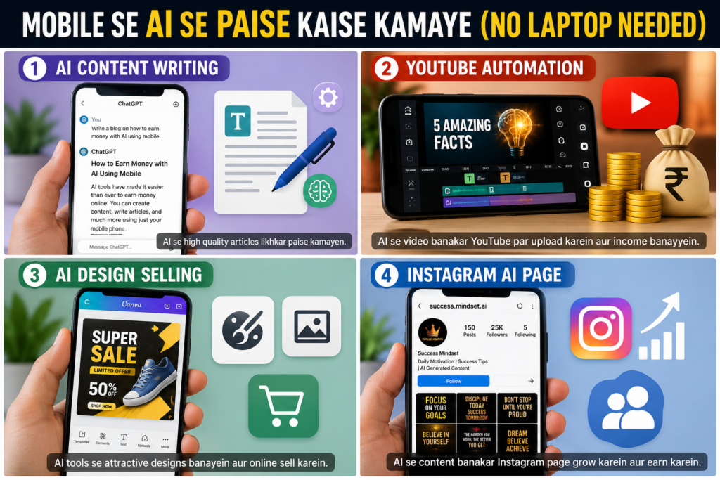 Mobile Se AI Se Paise Kaise Kamaye Without Laptop