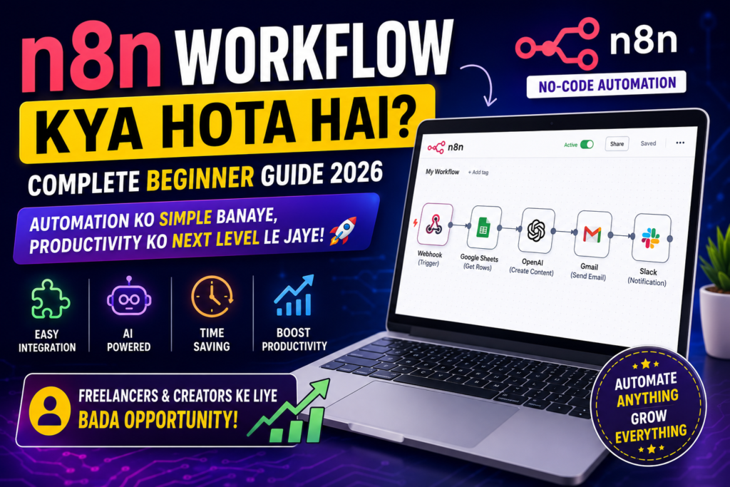 n8n Workflow Kya Hota Hai complete beginner automation guide
