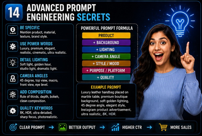 Advanced Shop Promotion AI Photo Prompts engineering secrets