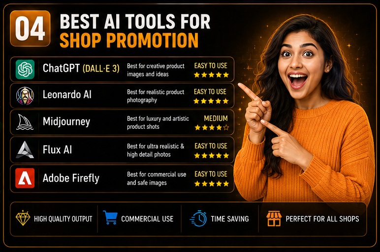 Best AI tools for Shop Promotion AI Photo Prompts and product photography