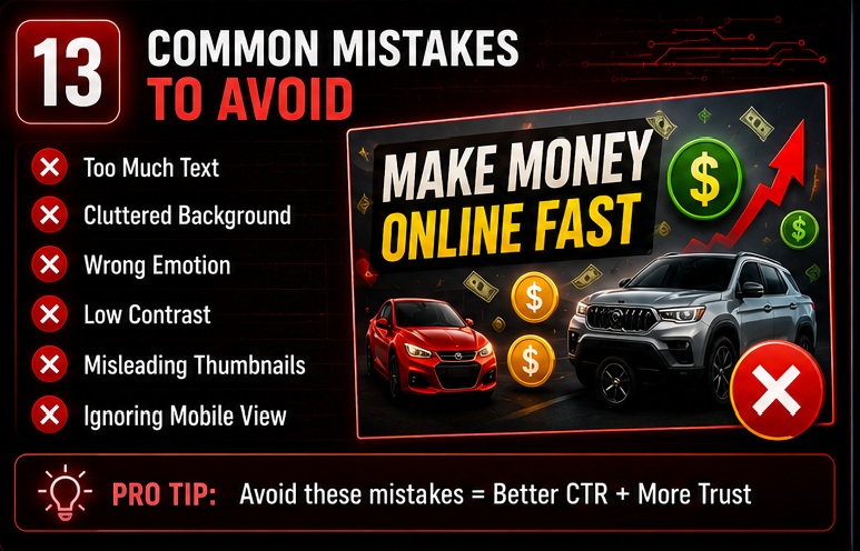 Common YouTube thumbnail mistakes that reduce CTR