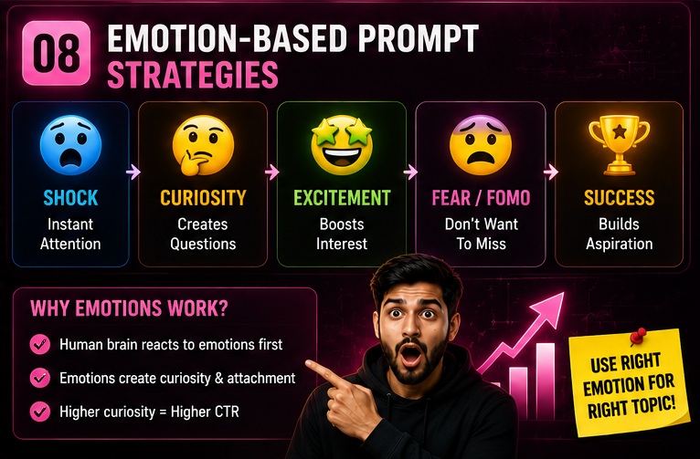 Emotion based YouTube thumbnail prompt strategies for better CTR