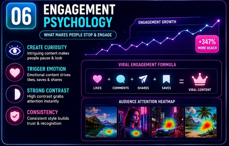 Instagram engagement psychology behind Viral Instagram AI Photo Prompts and scroll stopping content