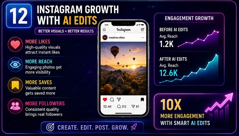 Instagram growth strategy using Viral Instagram AI Photo Prompts for engagement reach and creator branding