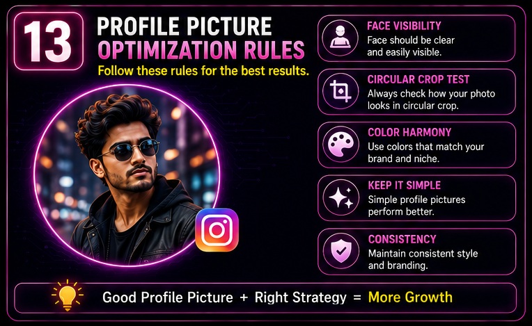 Instagram Profile Picture AI Prompts optimization rules for better branding trust and follower growth