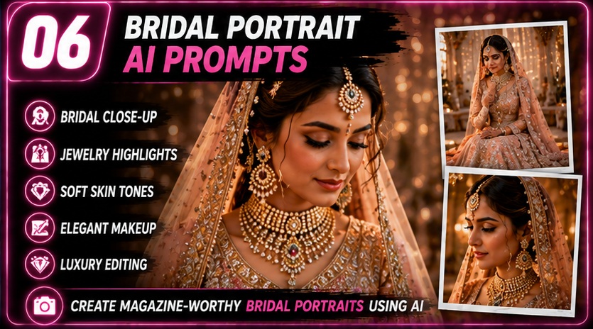Wedding & Pre-Wedding AI Photo Prompts luxury groom portrait with designer sherwani and editorial photography style