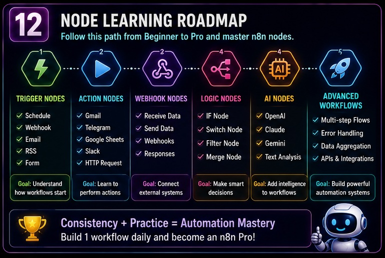n8n nodes samajh nahi aate node learning roadmap from trigger nodes to advanced automation workflows