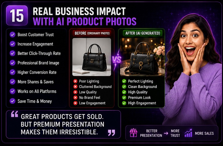 Real business impact of Shop Promotion AI Photo Prompts on product sales