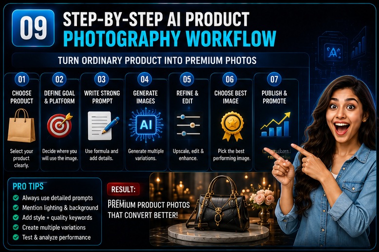 Step by step Shop Promotion AI Photo Prompts workflow