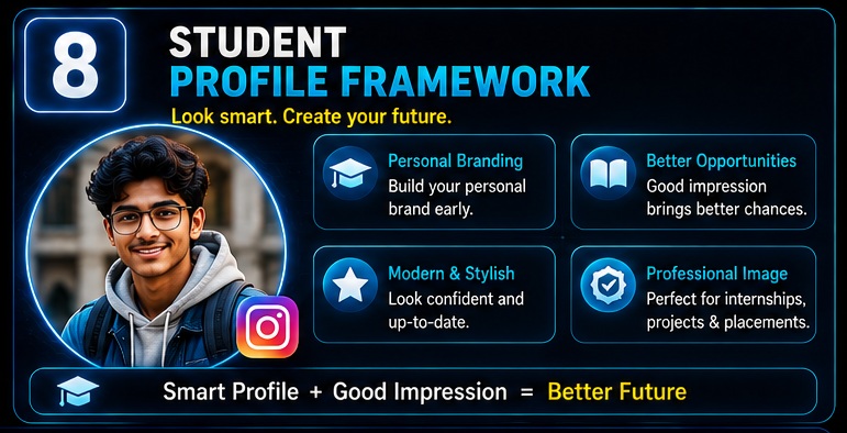 Instagram Profile Picture AI Prompts student profile framework for personal branding and professional growth