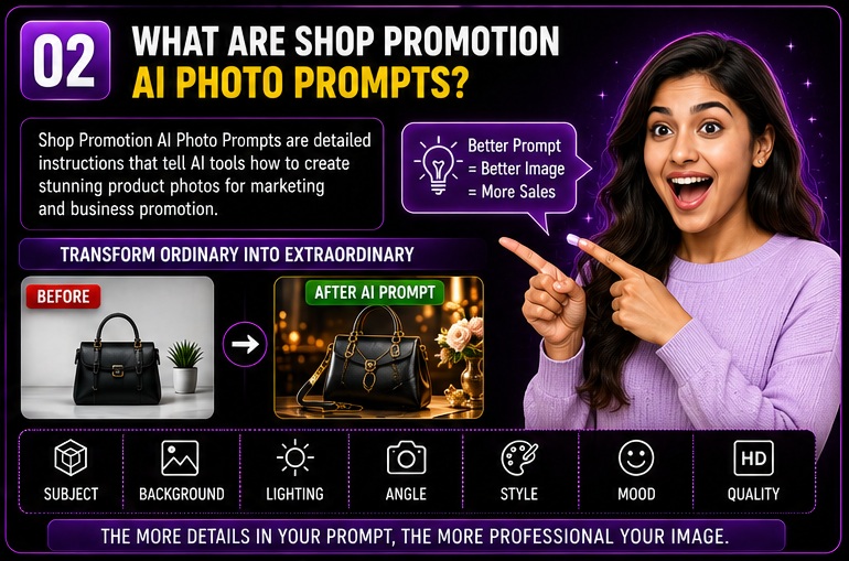 What are Shop Promotion AI Photo Prompts complete explanation